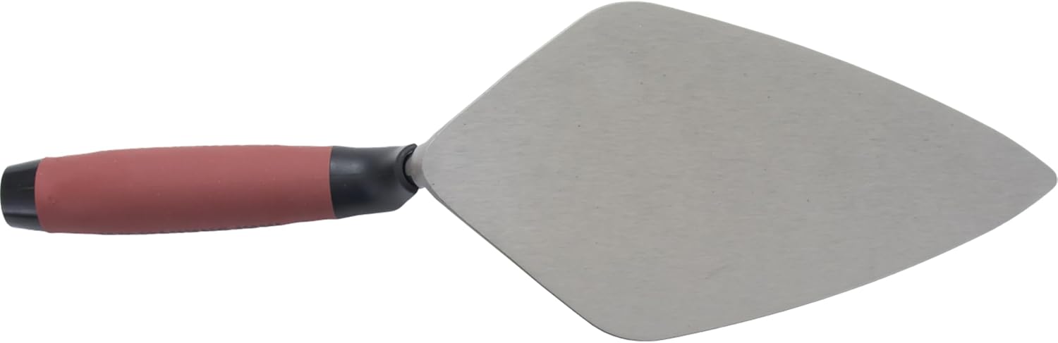 London Brick Trowel, 10 x 4 5/8 Inch, Assembled in USA | Forged One-Piece High Carbon Steel Blade, Taper Ground, 10 x