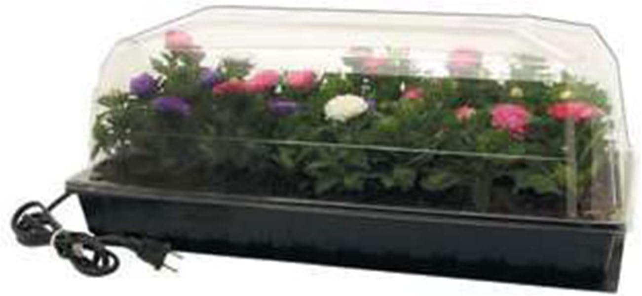 CK64060 120V 17W Germination Hot House with Heat Mat, Watertight Tray, Cell Insert and 7" Humidity Dome | Watertight