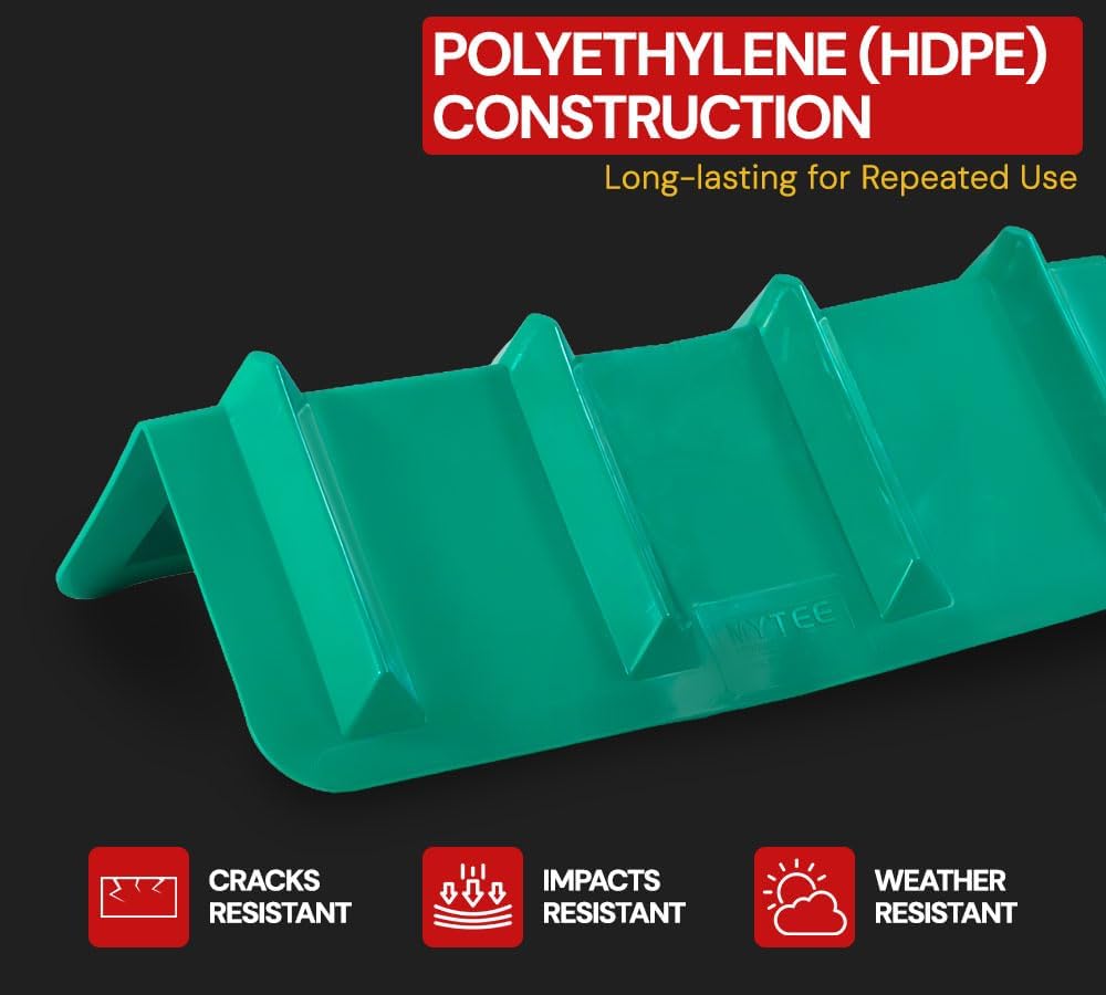 8"x8"x24" Green Flatbed Corner Protector - V Shaped Edge Guard for Tie-Down Winch & Ratchet Straps - Plastic Corner
