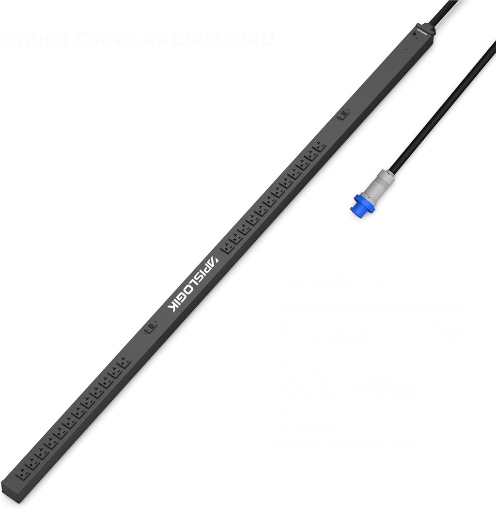 Basic PDU, 30A, 24 Outlets (5-20R), 120V, NEMA L5-30P Input