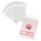 Mat Board Center Clear Resealable Plastic Sleeves, 6 1/2" x 8 1/3"