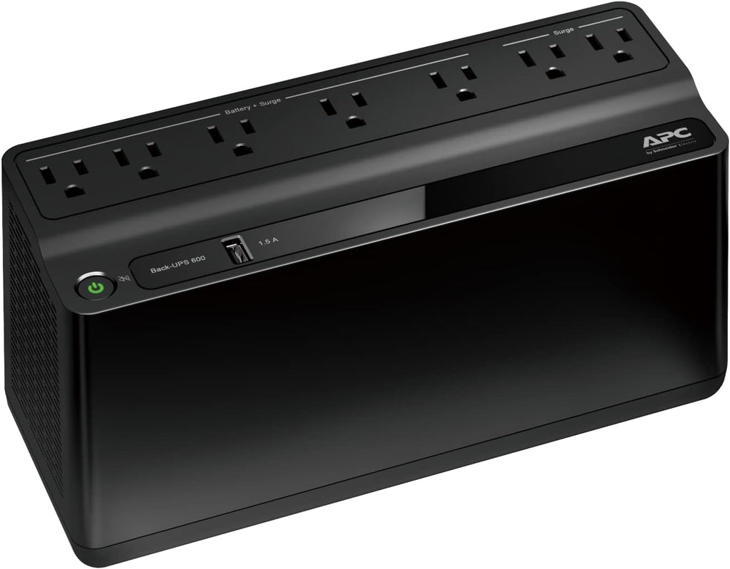 600VA/330W UPS Battery Backup for Computer, Router, NAS, Renewed Model