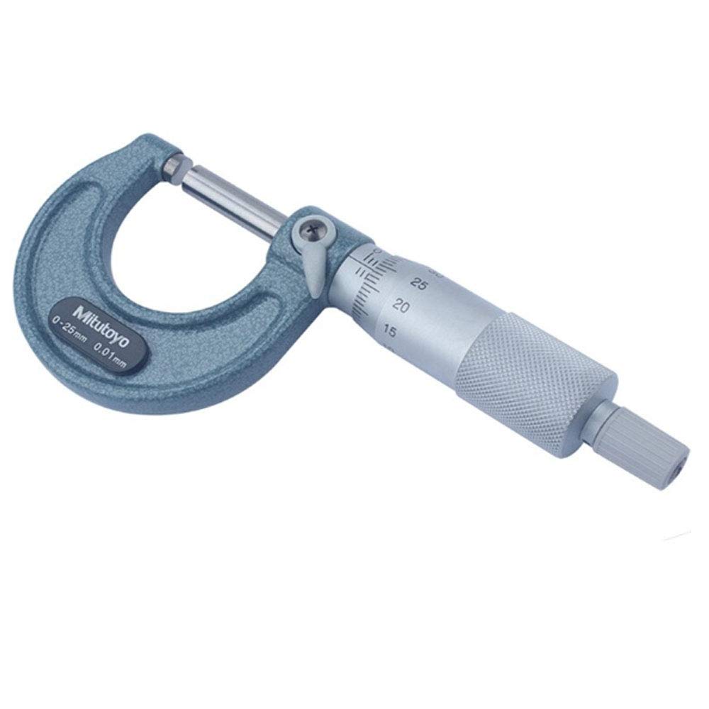 Mitutoyo 103-137, 0-25mm X 0.01mm Outside Micrometer, Ratchet
