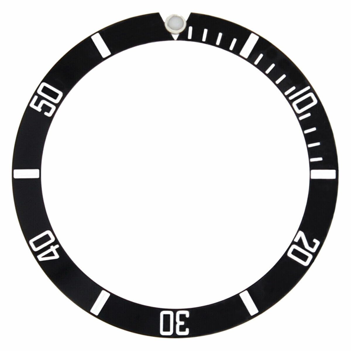 Replacement Bezel Insert Black Compatible With Watch 38.00mm x 30.50mm