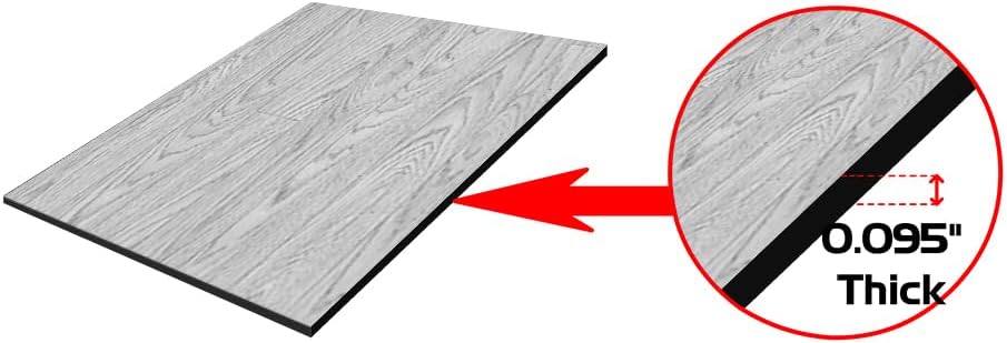 Rhino Mat Wood Grain Fitness Equipment Mat Made in USA | 0.095” Thick PVC Floor Protector for Treadmill, Bike, Rowing