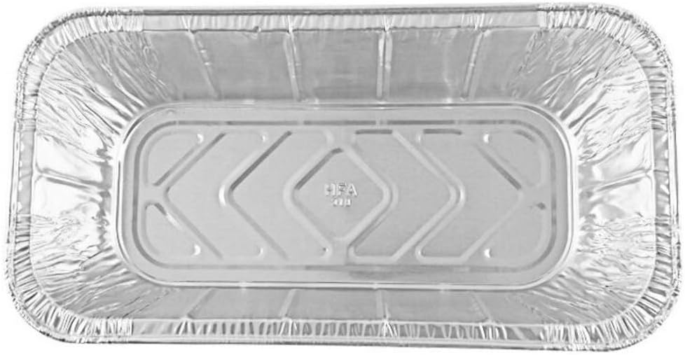 Third 1/3 Size Deep Disposable Steam Table Aluminum Pan Tray -(Pack of 50)