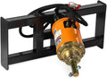 Skid Steer Hydraulic Auger Attachment, Post Hole Digger Fits 2" Hex Auger Bits, Pivoting Auger Head for Precise