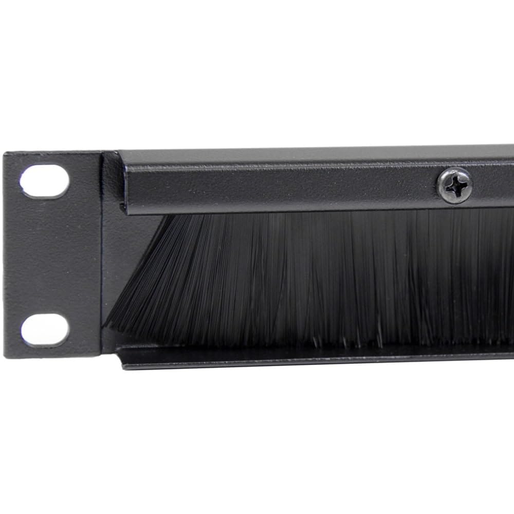 1U Brush Strip Horizontal Server Rack Cable Management Panel