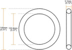 uxcell 5pcs 140x133.8x3.1mm Nitrile Rubber O-Rings Metric Sealing Gasket