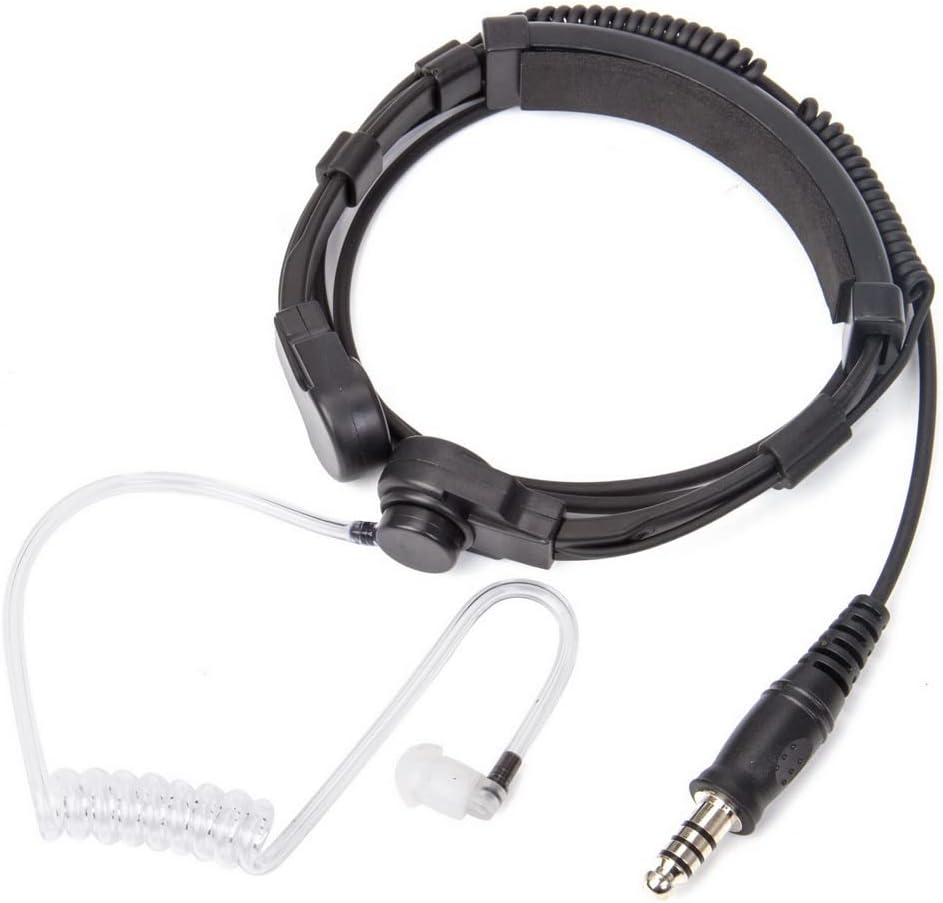 Throat Mic Tactical Earpiece U94 PTT 2 Pin TK Jack 7.0mm Plug Push to Talk Headset for Baofeng UV5R BF-F8HP UV-17