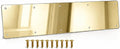 Door Kick Plate, 6" x 34" AL KickPlate, Fits 36" Doors, Gold Mirror Finish | Screw Mount Installation, Rounded