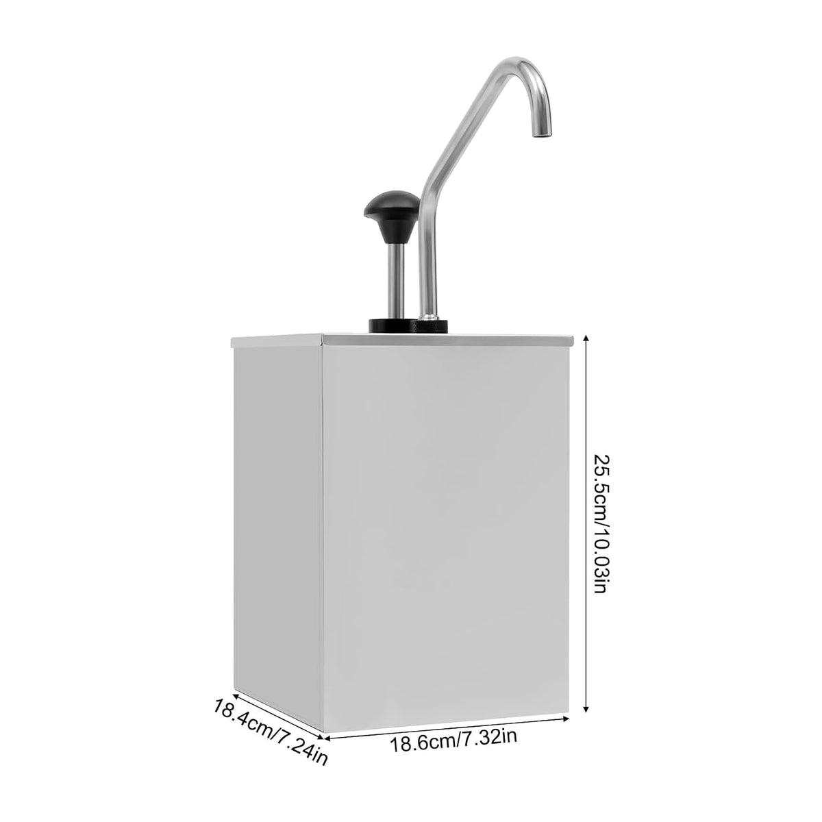 4.2Qt Cheese Dispenser with Pump, Stainless Steel Condiment Pump for Sauces