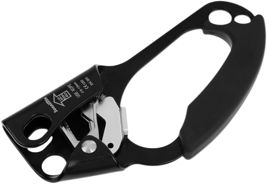 Hand Ascender for 8-13mm Rope, 4KN (880lbs) Strength, Left Hand, Aluminum-Magnesium Alloy for Climbing, Rescue & Caving