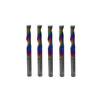 5Pcs 1/8in Solid Carbide 1Flute End Mill, DLC(Ta-C) Coated