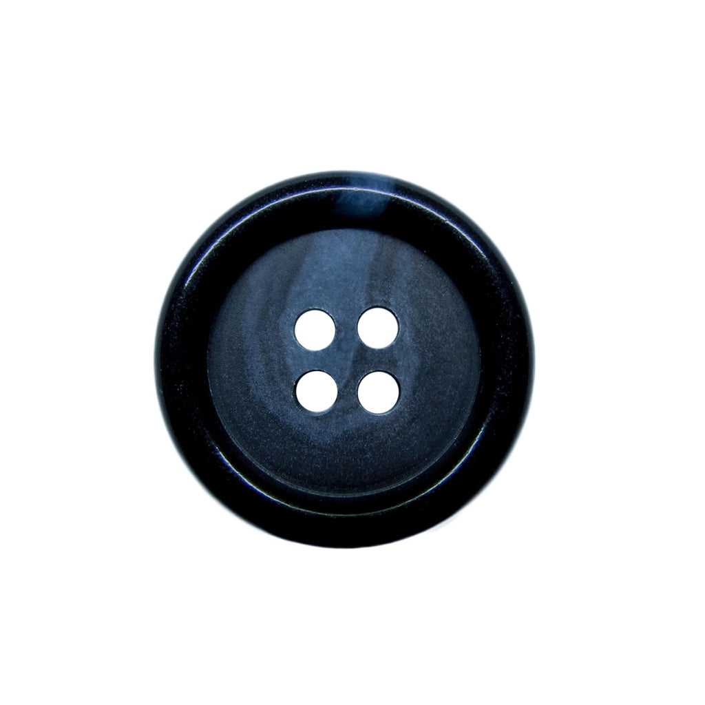Luxury Suit Buttons 16 Pack, Bone Look Glossy 4-Hole Set, Blue Navy