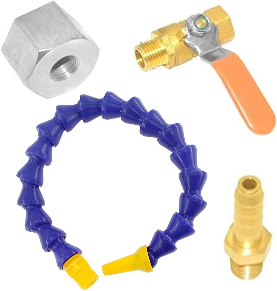 Joywayus 1/4PT Thread Adjustable Magnetic Base Round Nozzle Coolant Oil Water Hose Pipe Acetal Copolymer