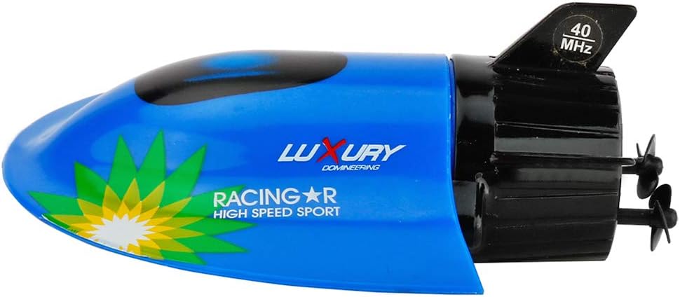 Mini RC Submarine Boat, Remote Control Waterproof Diving Toy (Blue)