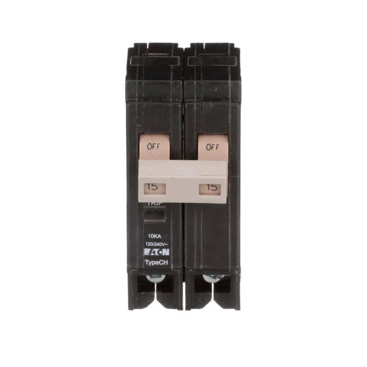 Eaton CHF215 Breaker, 15A, 2P, 120/240V, 10 kAIC, Type CH