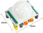 Dorhea 4Pcs HC-SR501 Pir Motion Infrared Human Body Sensor Module Pyroelectric Infrared Motion Detector Module for Raspberry Pi Microcontrollers Projects