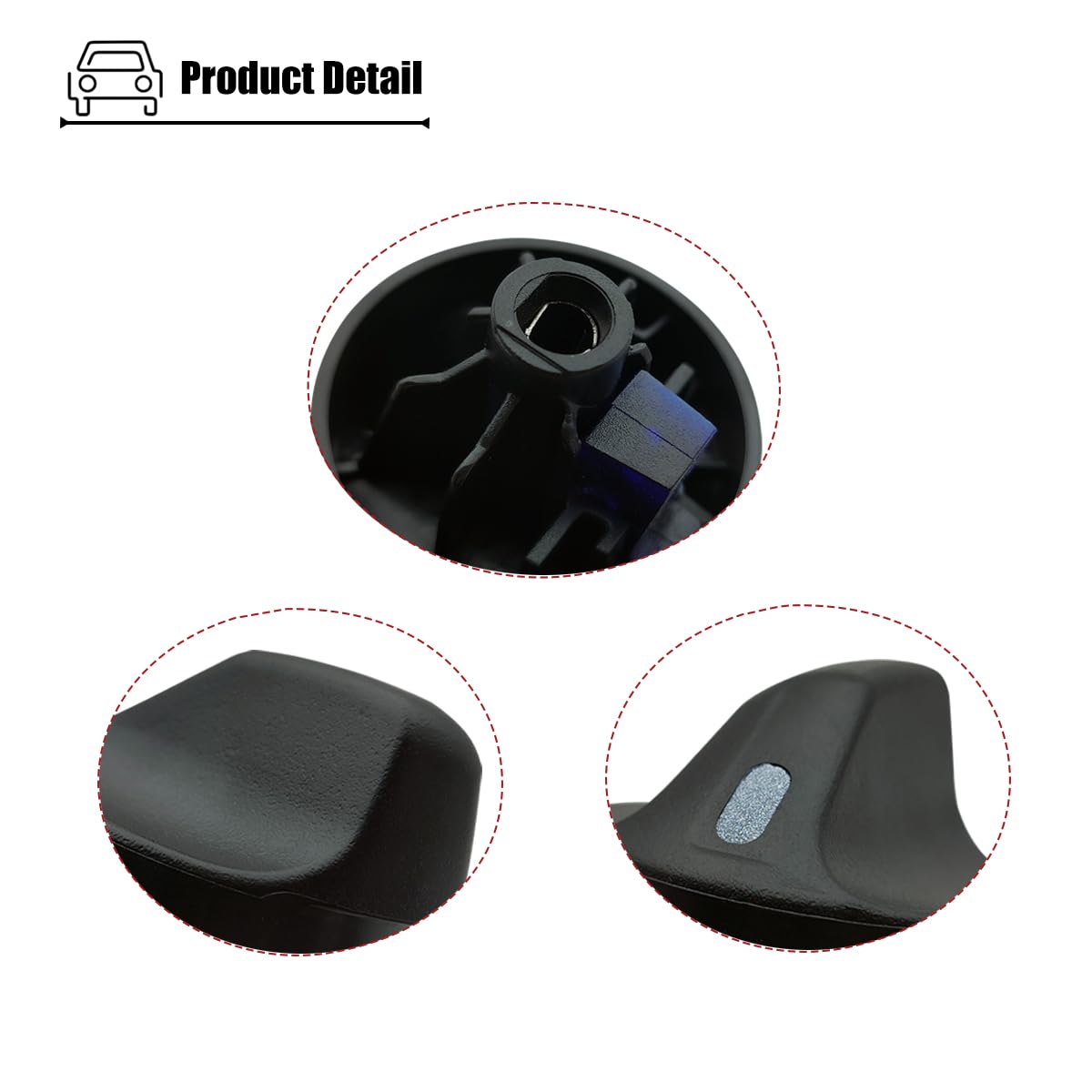 LXROAR01 3PCS AC Heater Control Knobs Fit for Ford Lincoln Models