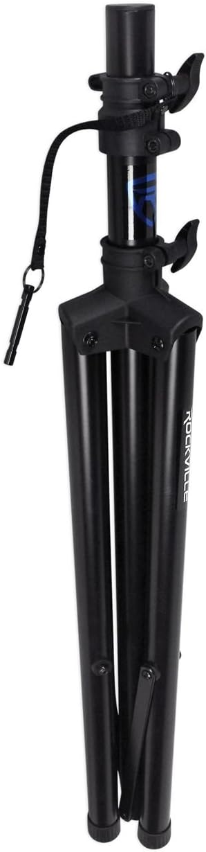 RVES1 Pair Adjustable Tripod PA Speaker Stands with Carry Bag | Steel Construction, 40-71" Height Range, 100 lb