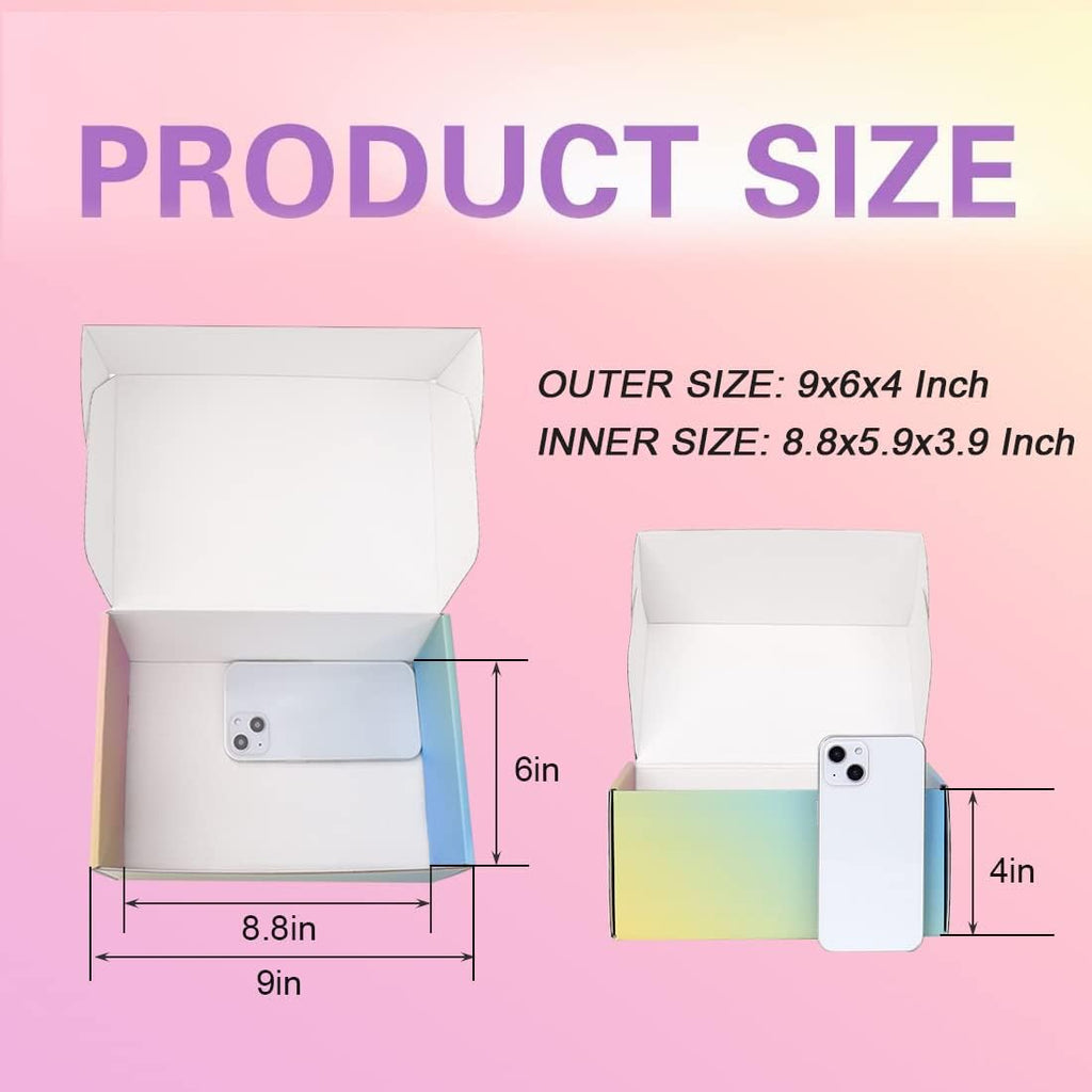 Shipping Boxes for Packaging, 9x6x4 Inches Corrugated Cardboard Boxes, Medium Mailing Boxes for Small Business (15