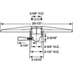 Truth TH 23069 Awning Single Pull Lever Operator w/Escutcheon Plate (Single Pack)