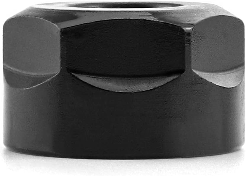 QWORK ER20 A Collet Clamping Nuts for CNC Milling Chuck Holder Lathe, 4 Pack (Black)