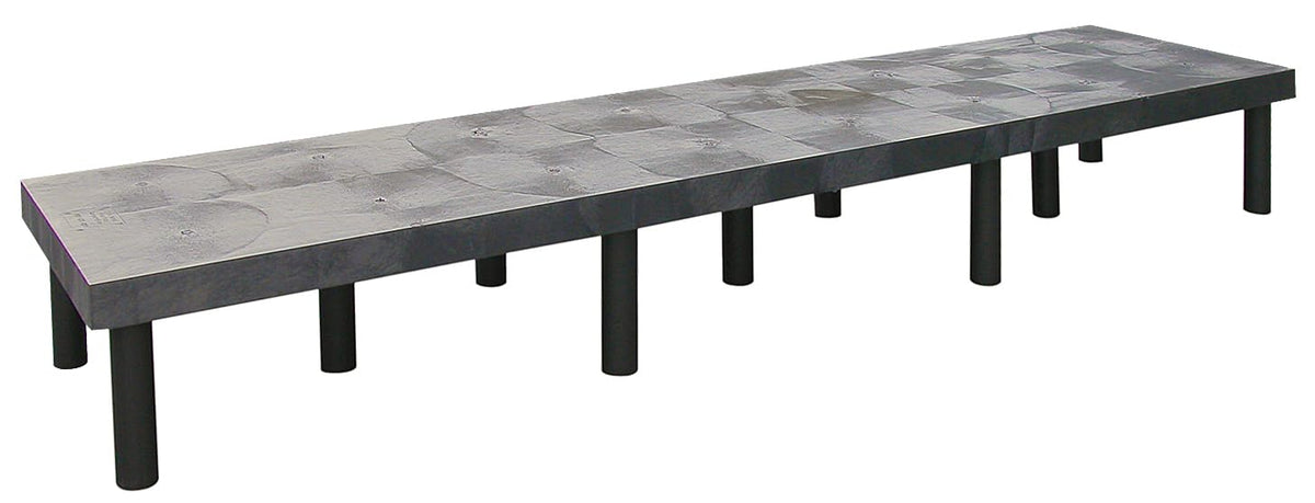 373-962412DPS Polymer Dunnage Rack, Solid Top, 1800 lbs. Load Capacity, Durable Polyethylene Construction, 24" x 96"