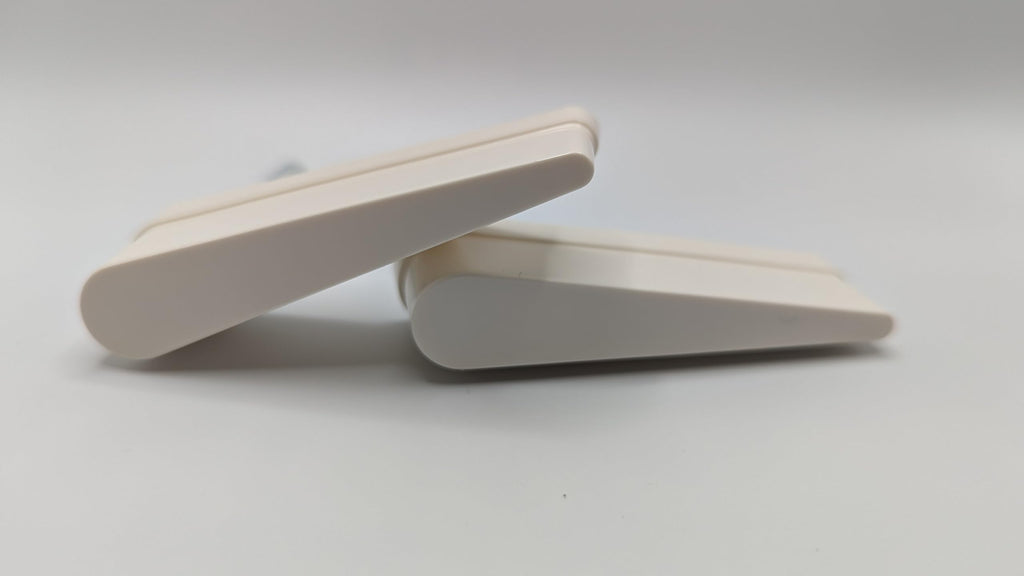 Flipper Bat and Shaft Assembly, No Logo, 3 inch, Plain (White, 8 Pack)