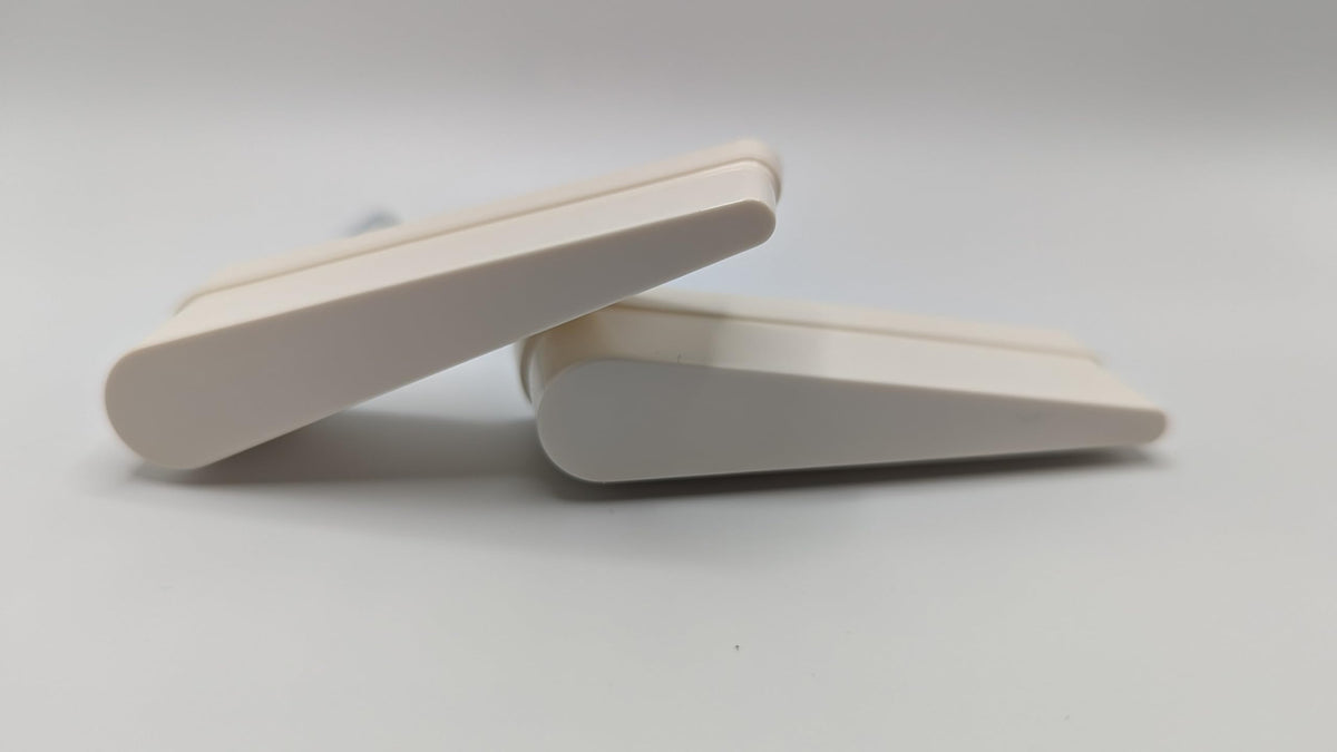 Flipper Bat and Shaft Assembly, No Logo, 3 inch, Plain (White, 4 Pack)