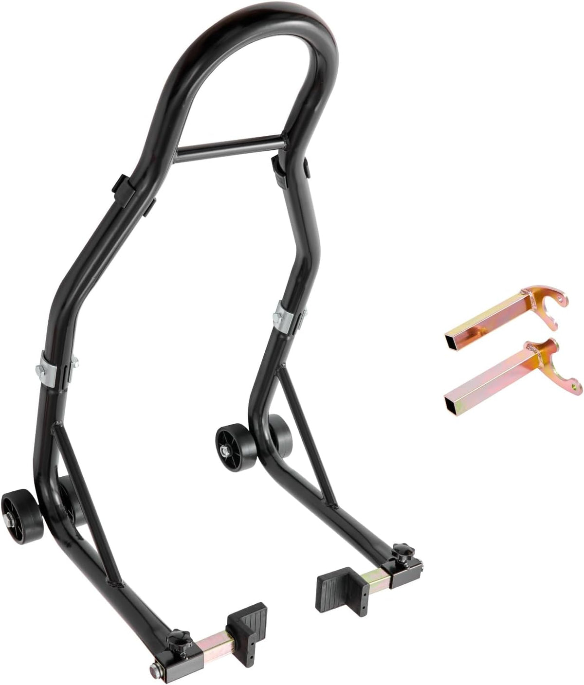 Motorcycle Rear Wheel Stand, 850lbs/390kg Load Capacity Lift with U + L Fork Swingarm Spool, Heavy Duty Rear Wheel