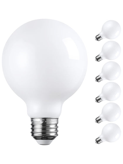 6-Pack G25 Globe Light Bulbs LED Dimmable 2700K Soft White