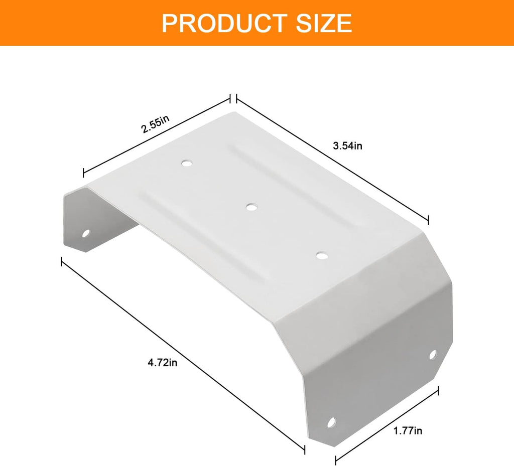 Downspout Adapter Gutter Pipe Clip Hidden Bracket 3x4 White Set of 2