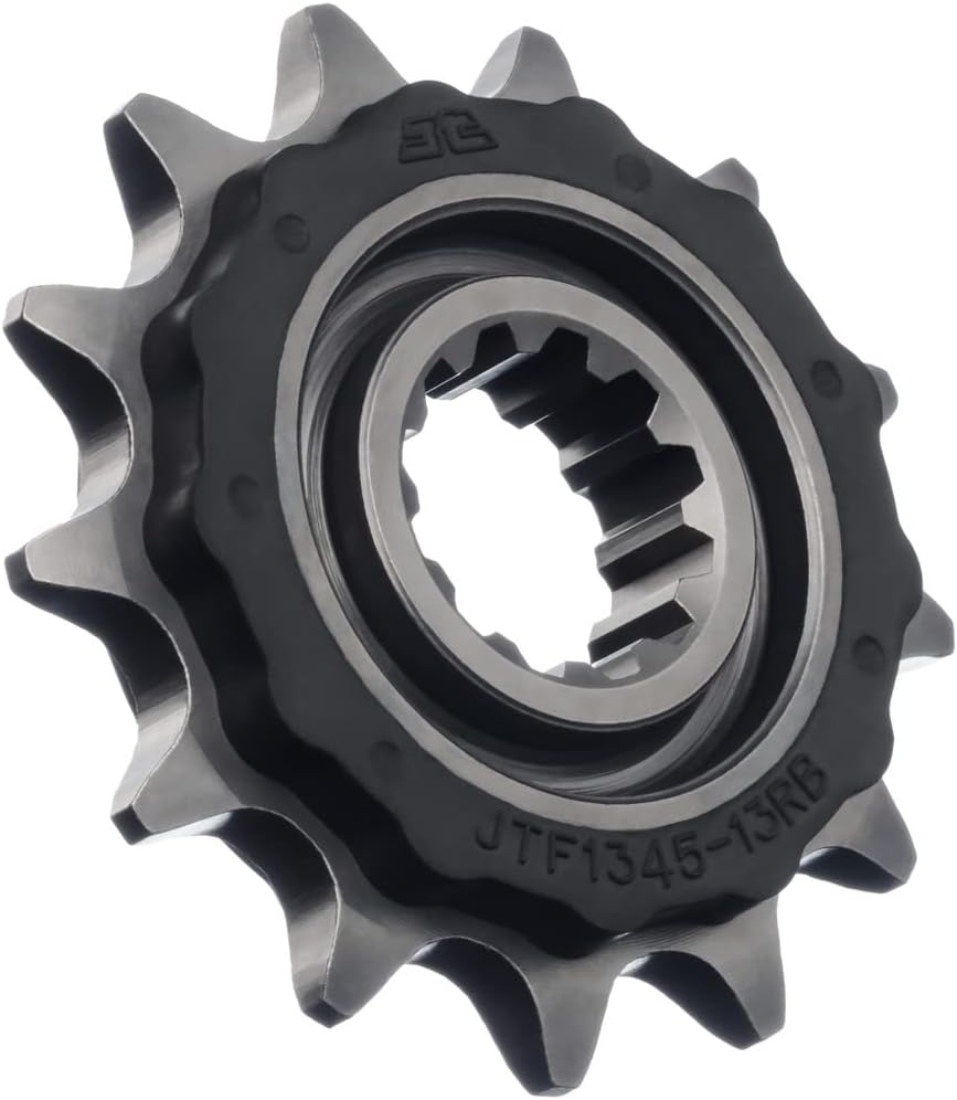 JT Sprockets JTF1345.13RB 13 Tooth Rubber Cushioned Front Countershaft Sprocket, Single