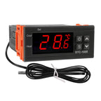 Dorhea STC-1000 Digital Temperature Controller AC 10A 220V Digital LED Temperature Controller Heating Cooling Centigrade Thermostat 2 Relays Output with NTC Sensor Probe(220V)