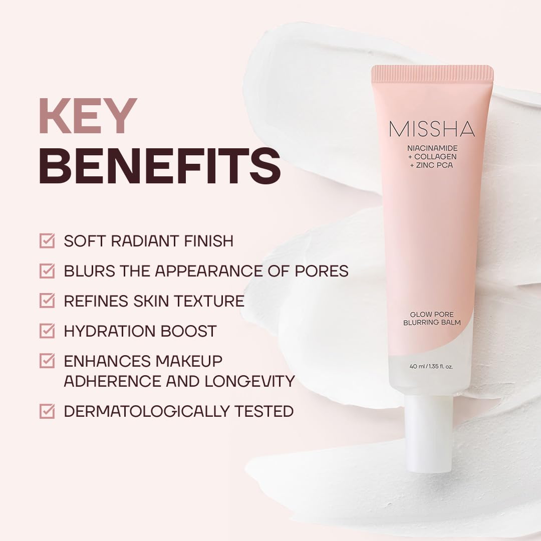 Glow Pore Blurring Balm Primer for Face, Hydrating Base 1.35 oz