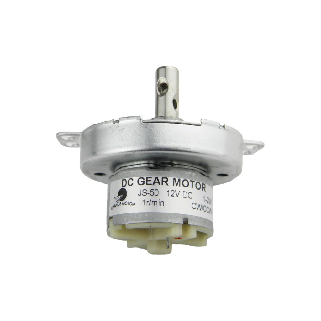 CHANCS Metal Outer Reduction Gear Box DC 12V JS-50 1RPM CW/CCW Mini DC Gear Motor