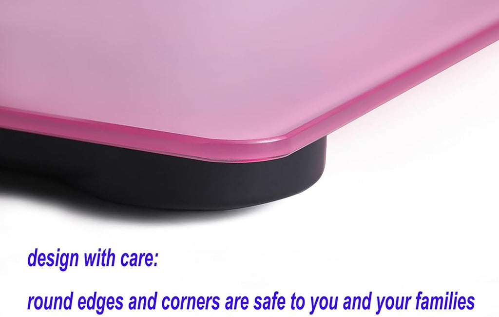 Scale for Body Weight, Digital Bathroom Scale, Weight Scales for People,Body Scale,Pink,Max:400LB/180KG,2 Weighing