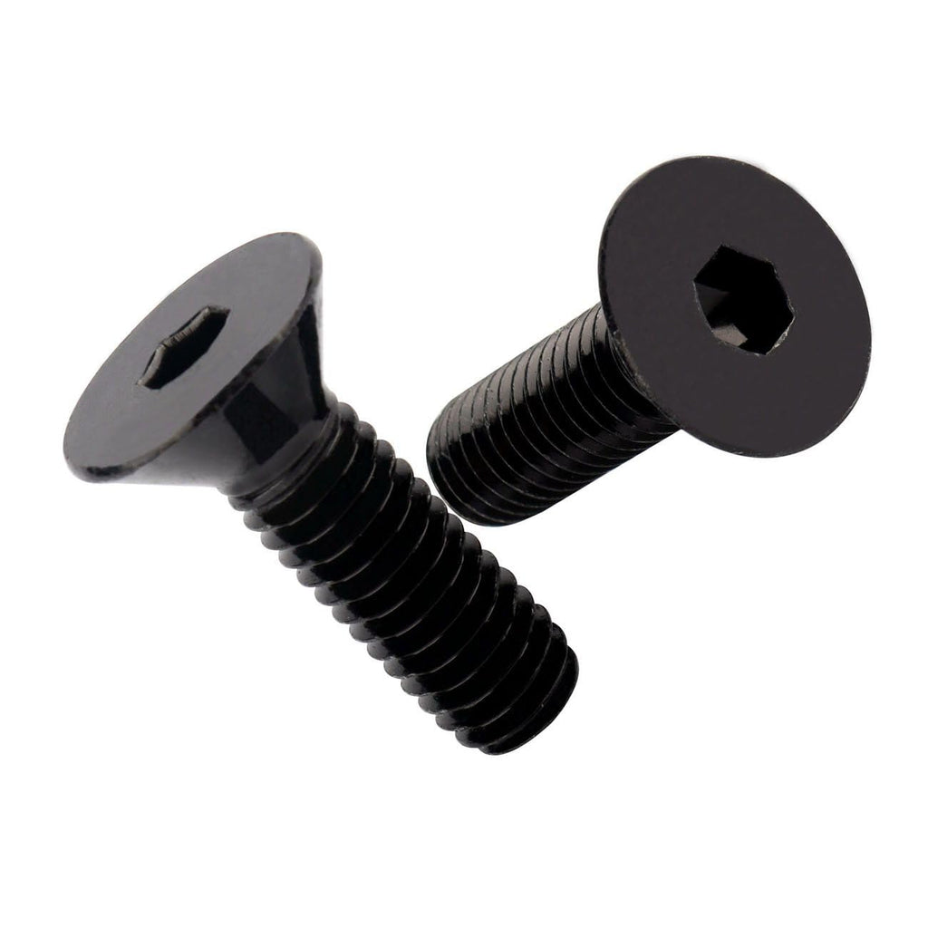 #8-32 x 5/8" Flat Head Socket Cap Screws Countersunk Bolts 304 Stainless Steel, Fully Thread, 50 PCS Black Finish