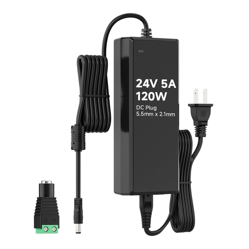 BTF-LIGHTING 24V 5A 120W Power Supply Adapter ETL Listed