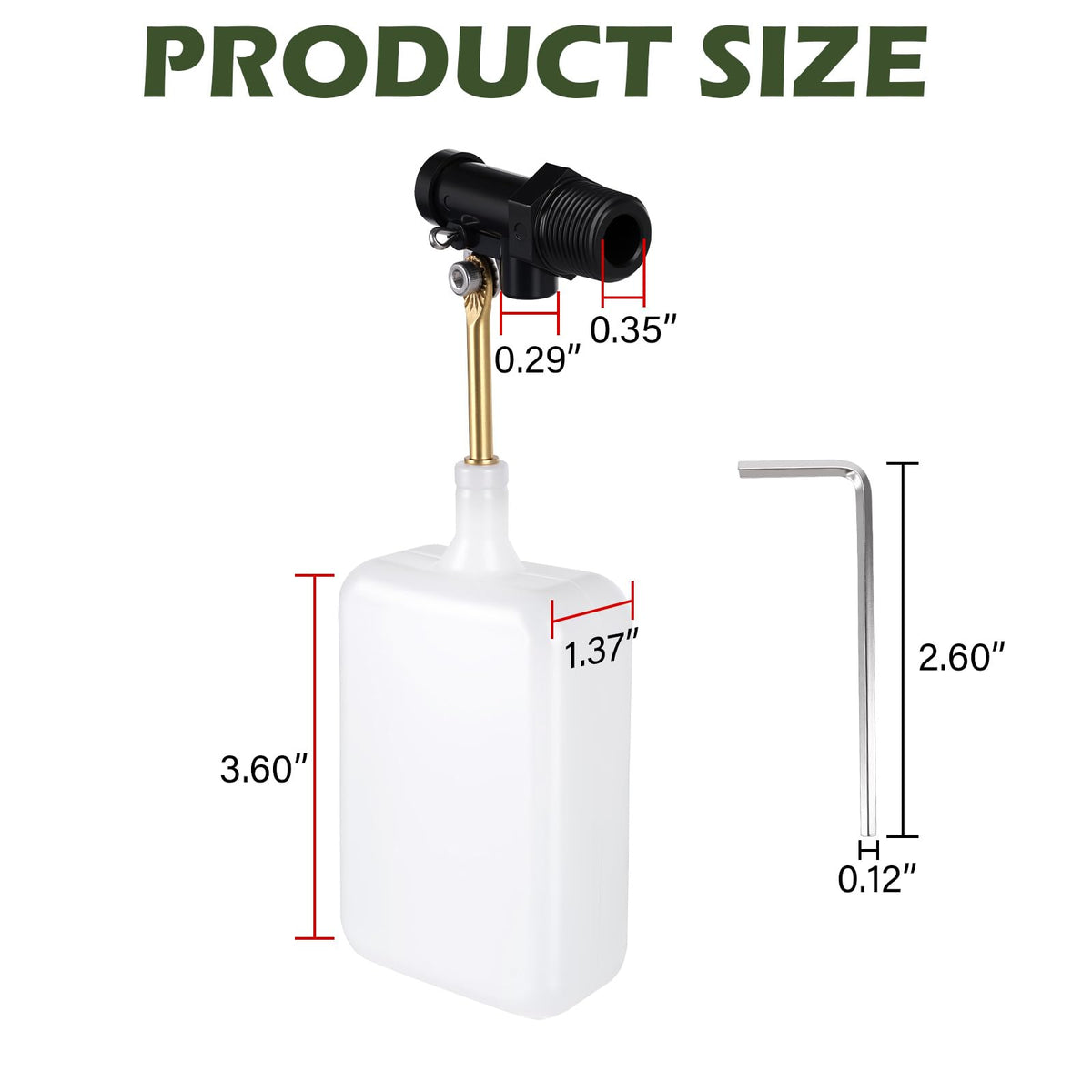 DIPEAK 4059 Float Valves Replacement for MP Industries Water Leveler