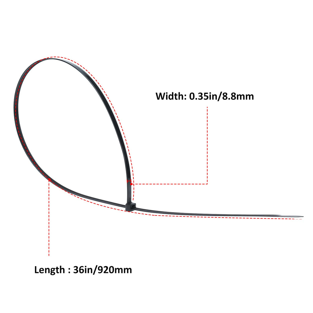 50 Pcs 36 Inch Zip Ties, Extra Long Outdoor Zip Ties Heavy Duty