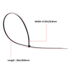 50 Pcs 36 Inch Zip Ties, Extra Long Outdoor Zip Ties Heavy Duty