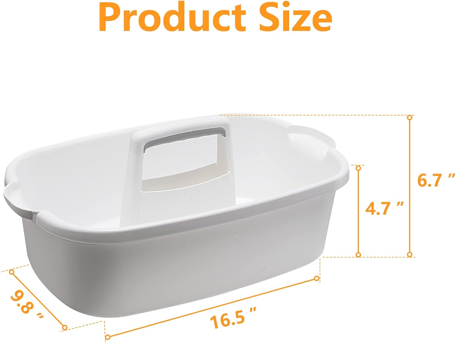 Multi-Purpose Plastic Cleaning Caddy with Handle, Shower Caddy Organizer/Storage Basket/Totes Portable for Bathroom