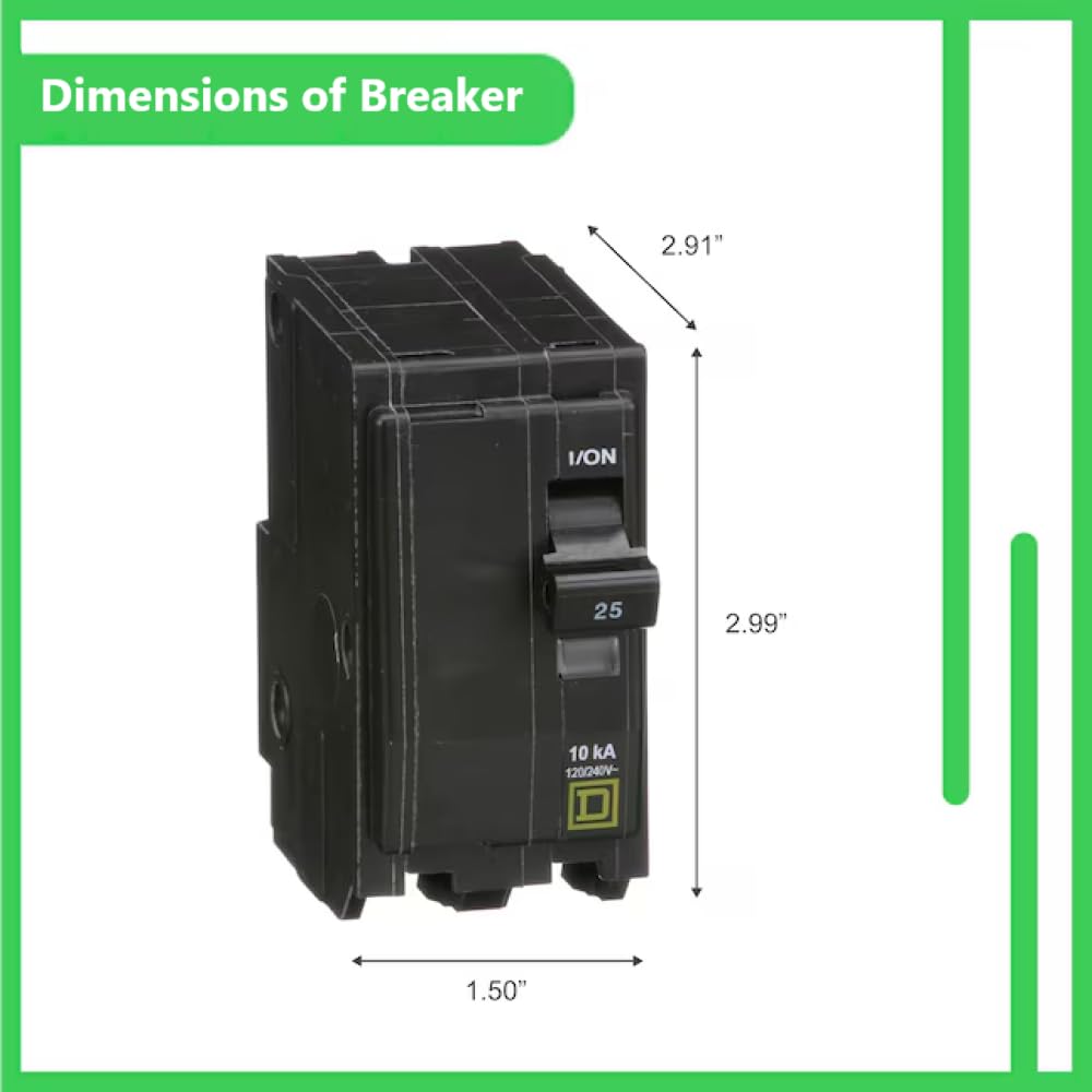 Genuine Square D QO225 25 Amp Double Pole Circuit Breaker Kit