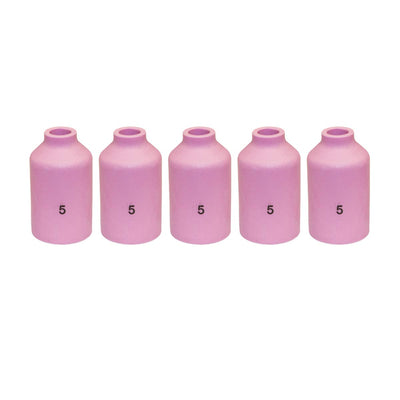 WeldingCity 5-pk Alumina Ceramic Cup 54N17 (#5, 5/16") for Gas Lens Setup in TIG Welding Torch 17, 18 and 26