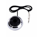 Tattoo Foot Pedal,Round Stainless Steel Tatto Foot Pedal Gem Style 360 Degree Switch With 5” ft Clip Cord for Tattoo