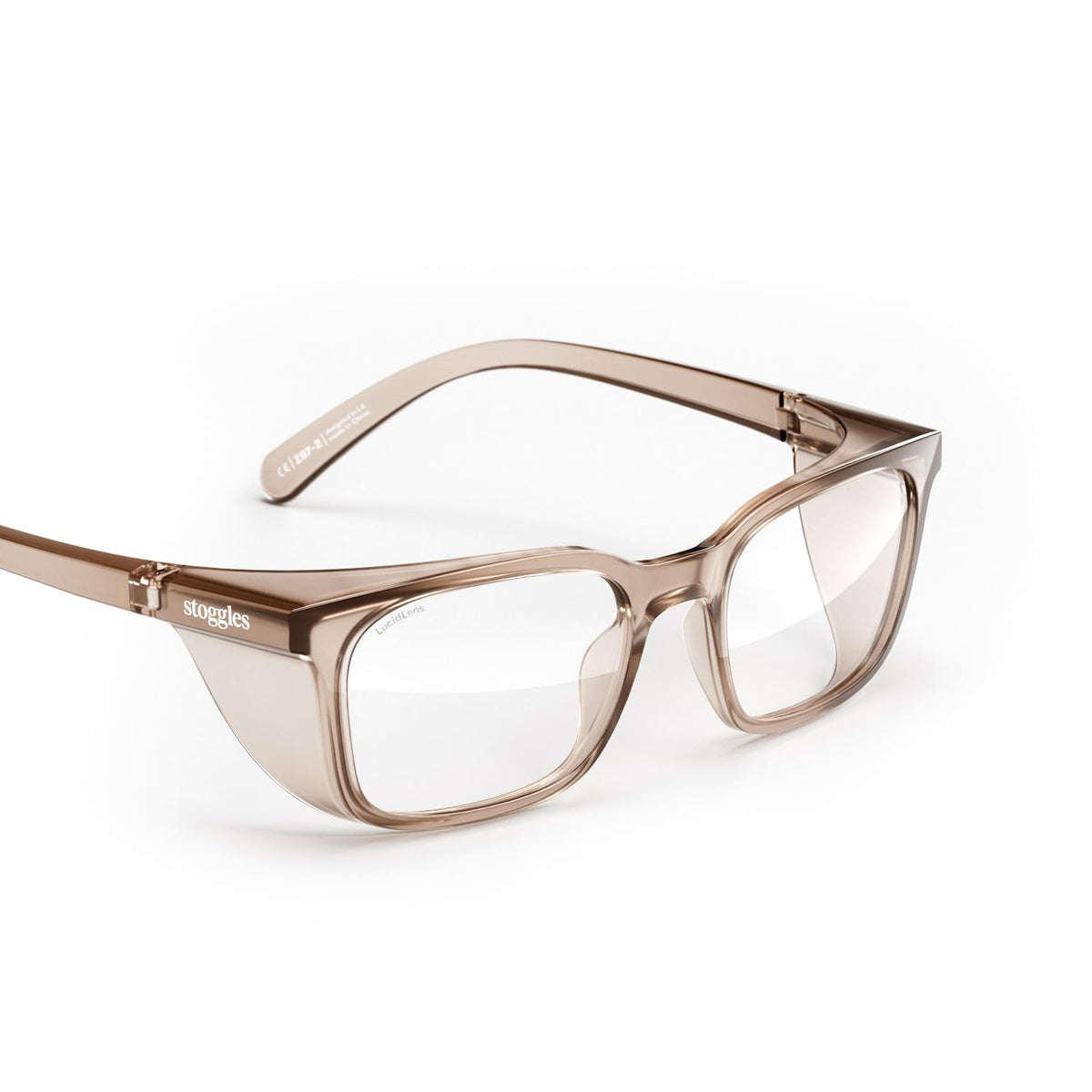 Rectangle Z87.1 Certified Polycarbonate Safety Glasses, Anti-Fog