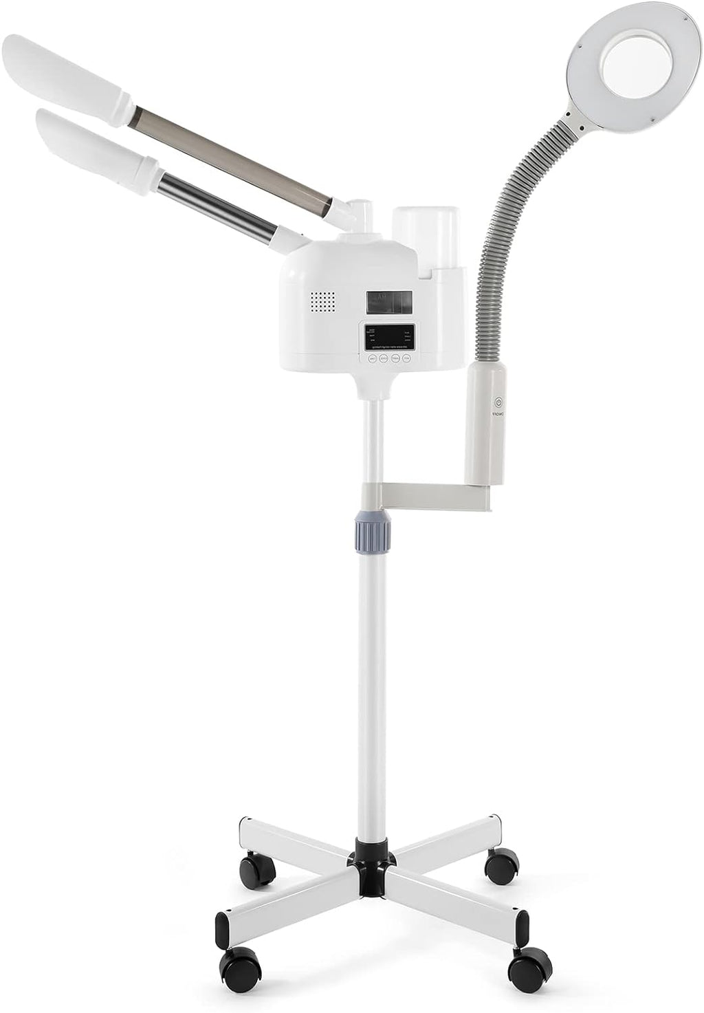 Professional Facial Steamer 3 in 1 Steamer for Face White | 360-Degree Hot and Cold Rotatable Nozzle, 5x Led